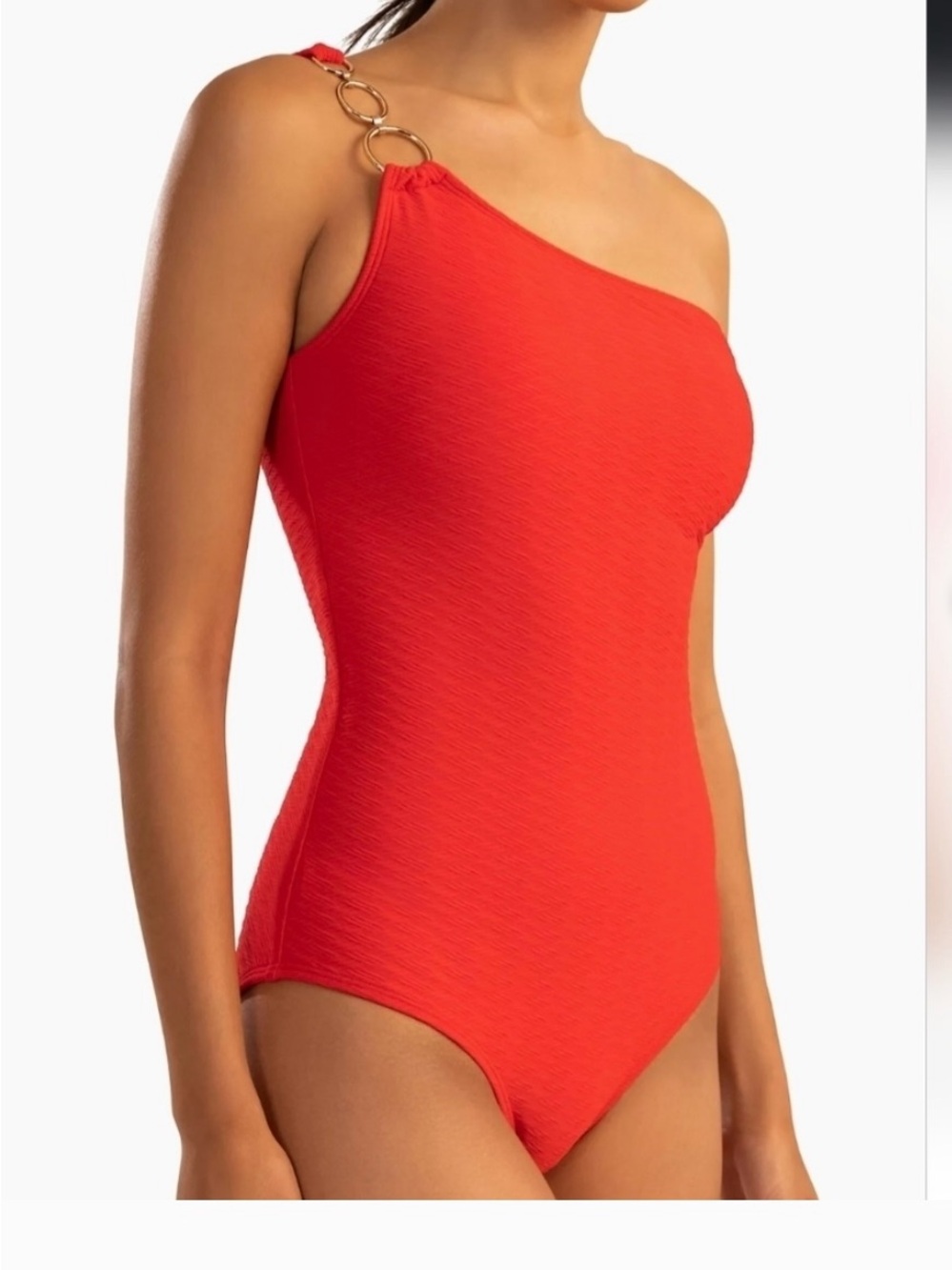 Shoshanna One-Shoulder One-Piece Swimsuit in Sunburst